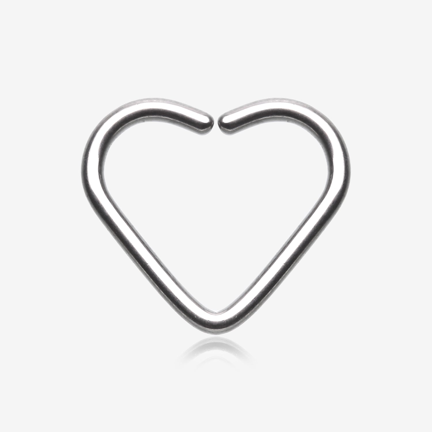 Niobium Heart Bendable Hoop Ring