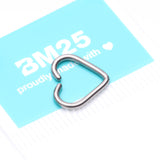 Detail View 4 of Niobium Heart Bendable Hoop Ring