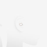 Detail View 2 of Rose Gold Heart Bendable Twist Hoop Ring-Rose Gold