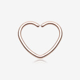 Rose Gold Heart Bendable Twist Hoop Ring