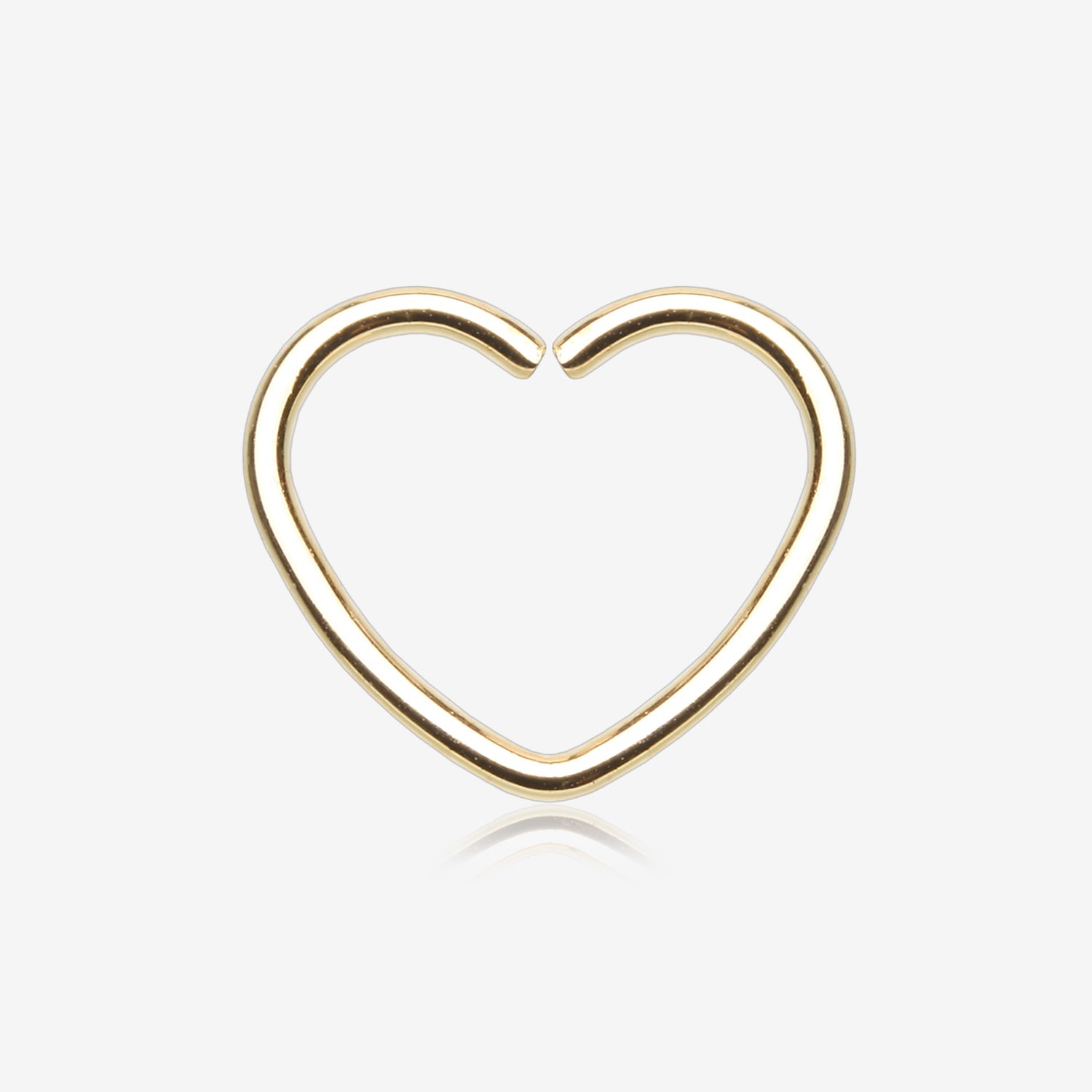 Golden Heart Bendable Twist Hoop Ring-Gold