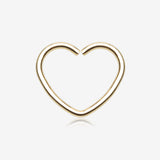 Golden Heart Bendable Twist Hoop Ring-Gold