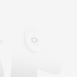 Detail View 2 of Golden Heart Bendable Twist Hoop Ring-Gold
