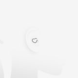 Detail View 2 of Colorline Heart Bendable Twist Hoop Ring-Black