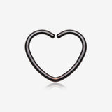 Colorline Heart Bendable Twist Hoop Ring-Black