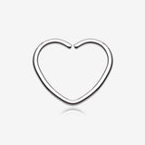 Heart Bendable Twist Hoop Ring