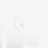 Detail View 2 of Rose Gold Crescent Moon Bendable Twist Hoop Ring-Rose Gold