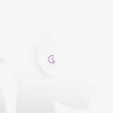 Detail View 2 of Colorline Crescent Moon Bendable Twist Hoop Ring-Purple