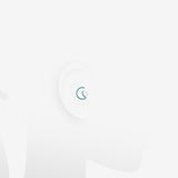 Detail View 2 of Colorline Crescent Moon Bendable Twist Hoop Ring-Teal