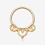 Golden Royal Goddess Bendable Twist Hoop Ring