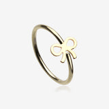 Golden Bow-Tie Bendable Hoop Ring
