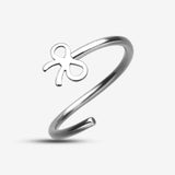 Detail View 2 of Bow-Tie Bendable Nose Hoop-Steel