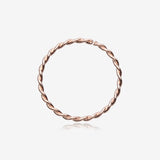 Rose Gold Classic Twist Wire Steel Bendable Hoop Ring