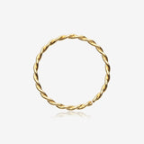 Golden Classic Twist Wire Steel Bendable Hoop Ring