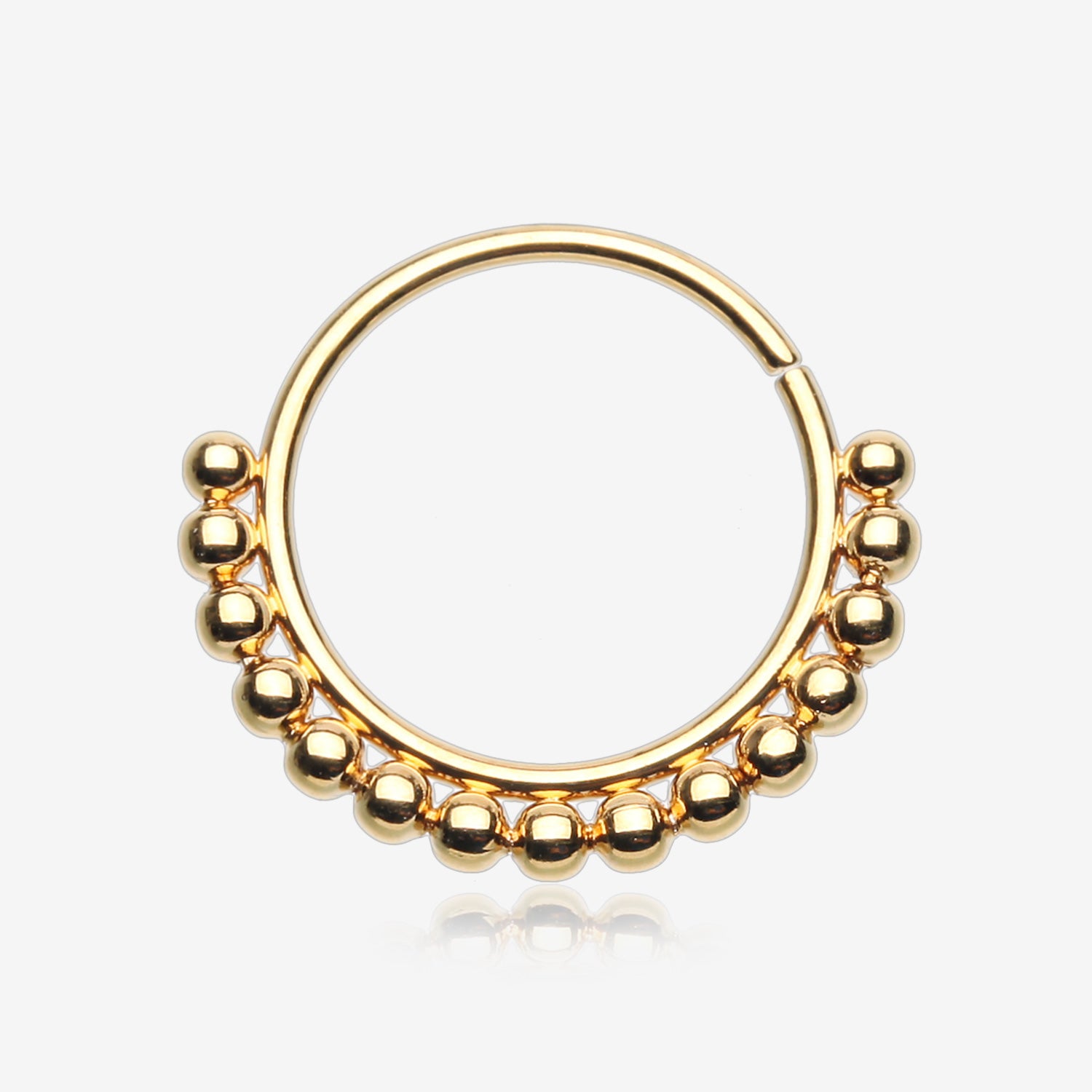 Golden Bali Beads Spherule Bendable Nose Hoop