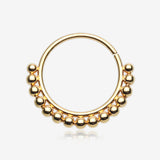 Golden Bali Beads Spherule Bendable Nose Hoop
