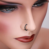 Detail View 1 of Blackline Bali Beads Spherule Bendable Nose Hoop-Black