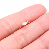 Detail View 2 of Golden Classic Marquise Gem Sparkle Bendable Hoop Ring-Clear Gem