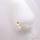 Detail View 1 of Golden Hollow Heart Infinite Steel Bendable Hoop Ring