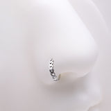 Detail View 1 of Hollow Heart Infinite Steel Bendable Hoop Ring