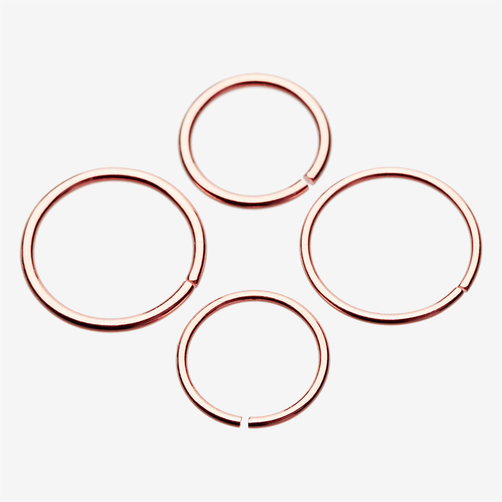 Detail View 3 of Rose Gold PVD Basic Steel Bendable Hoop Ring