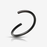 Detail View 2 of Colorline Basic Steel Bendable Hoop Ring-Black