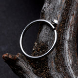 Detail View 4 of Gem Top Bendable Steel Nose Hoop-Clear Gem