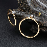 Detail View 4 of Golden Gem Top Bendable Steel Nose Hoop-Clear Gem