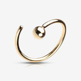 Detail View 2 of Golden CBR Style Bendable Steel Hoop Ring