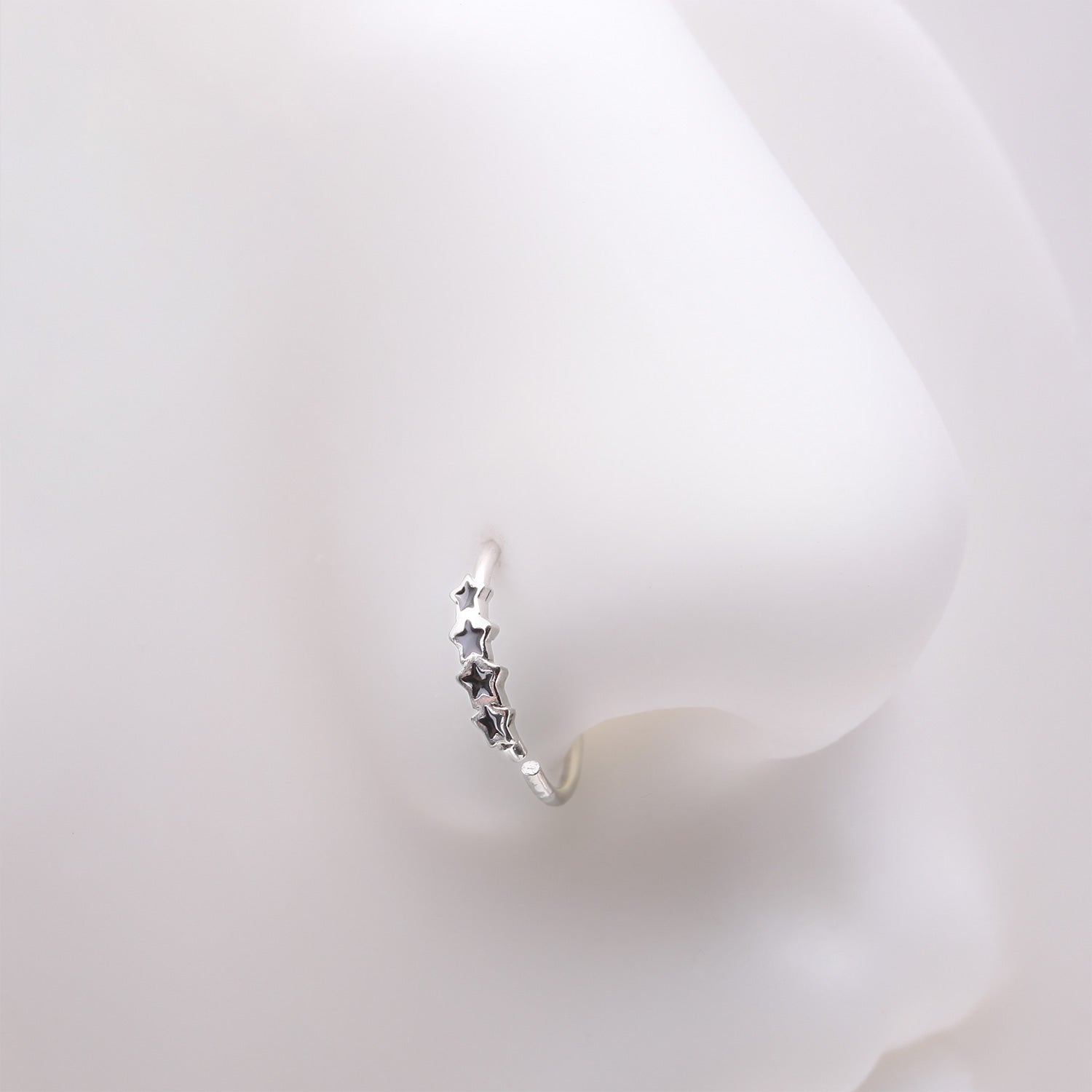 Detail View 1 of Black Stars Infinite Steel Bendable Hoop Ring