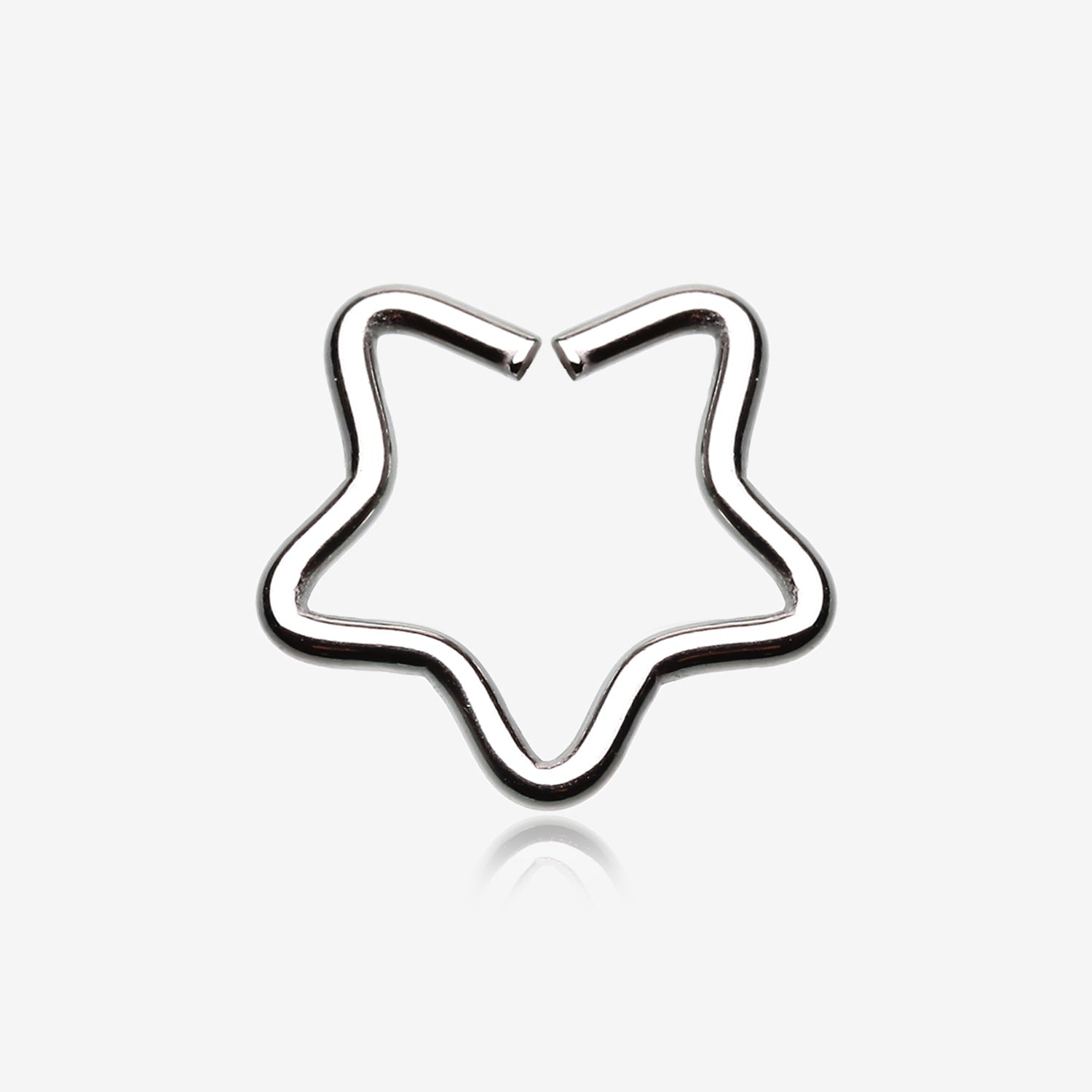 Star Hoop Cartilage Tragus Earring-Steel