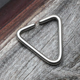 Detail View 1 of Basic Triangular Steel Bendable Twist Hoop Ring