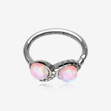 Fire Opal Infinity Bendable Twist Loop Ring*