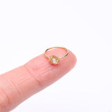Detail View 3 of Golden Opalescent Blazing Sun Bendable Hoop Ring-White