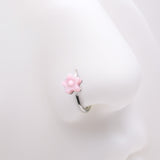 Detail View 1 of Kawaii Pop Sweet Flower Bendable Hoop Ring-Pink