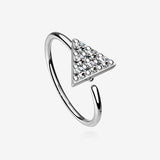 Triangle Multi-Gem Sparkle Bendable Hoop Ring