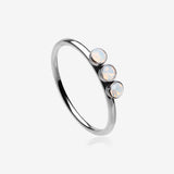 Triple Opalite Sparkle Bendable Twist Hoop Ring