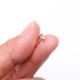 Detail View 2 of Golden Fire Opal Sparkle Bezel Set Bendable Hoop Ring-White Opal