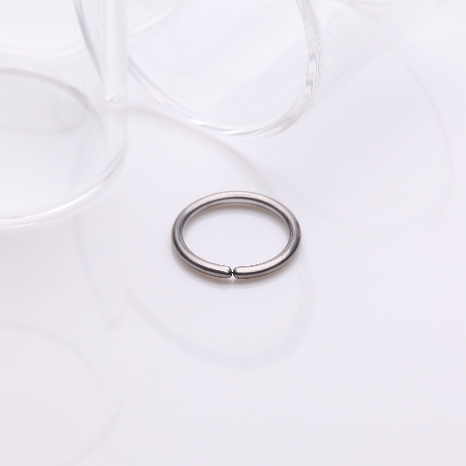 Detail View 1 of Niobium Basic Bendable Hoop Ring