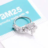 Detail View 3 of Butterfly Elegance Sparkle Dangle Multi-Gem Lined Bendable Hoop Ring-Clear Gem