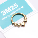 Detail View 4 of Golden Queen of Hearts Steel Seamless Clicker Hoop Ring