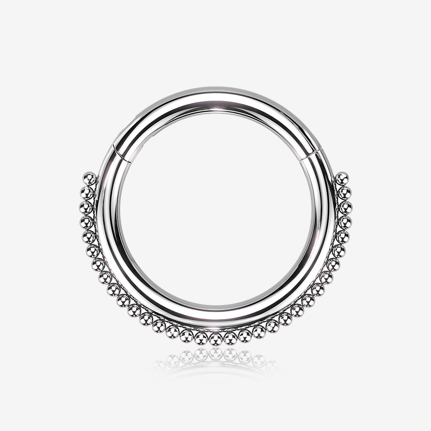 Bali Beaded Ball Essence Clicker Hoop Ring