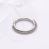 Detail View 1 of Bali Beaded Ball Essence Clicker Hoop Ring