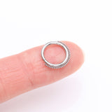 Detail View 2 of Bali Beaded Ball Essence Clicker Hoop Ring