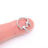 Detail View 2 of Tribal Inspired Vicious Fangs Clicker Hoop Ring