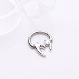 Detail View 1 of Tribal Inspired Vicious Fangs Clicker Hoop Ring