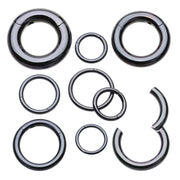 Blackline Steel Seamless Hinged Clicker Hoop Ring