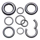 Blackline Steel Seamless Hinged Clicker Hoop Ring