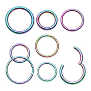 Colorline Steel Seamless Hinged Clicker Hoop Ring