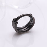 Detail View 1 of Blackline Triple Stack Hinged Steel Segment Clicker Ring